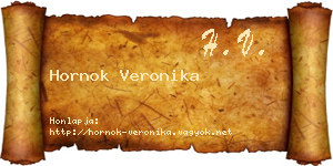 Hornok Veronika névjegykártya
